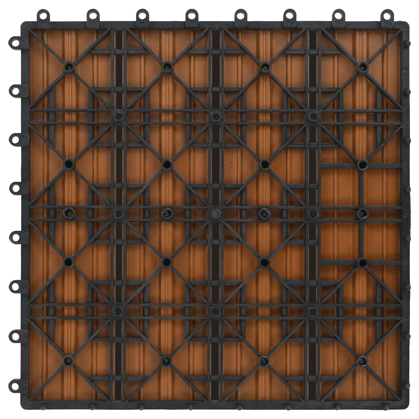 Terrassenfliese 22 stk. Teak 30 x 30 cm WPC
