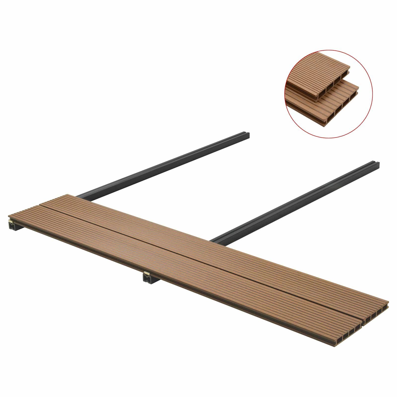 Terrassendiele 30 stk. Teakfarbe WPC