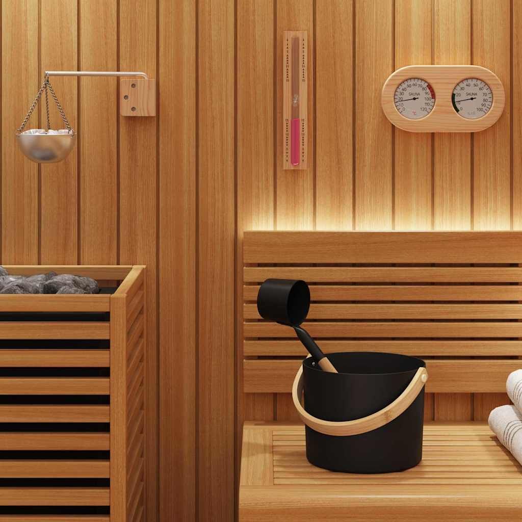 Sauna Zubehör Set 5 Stk. Schwarz