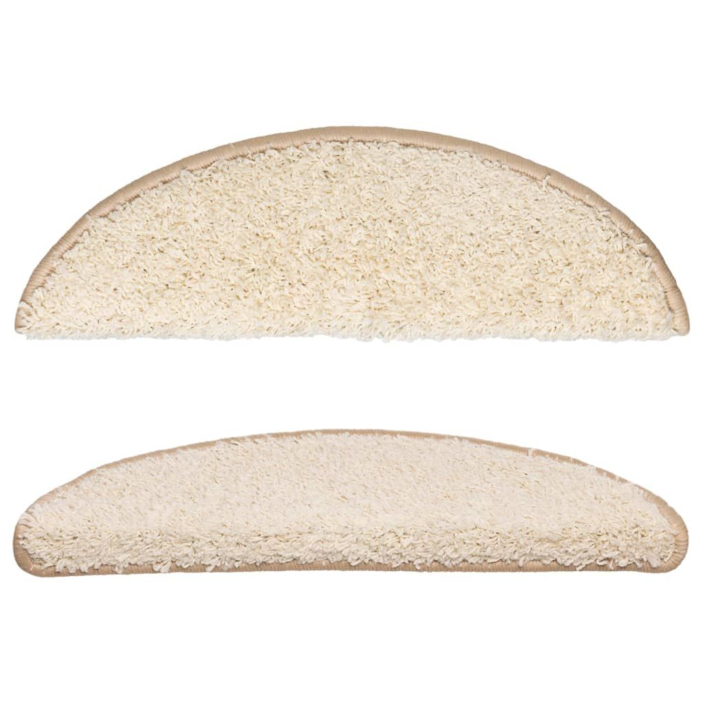 Stufenmatten 15 Stk. 56x17x3 cm Creme Halbrund