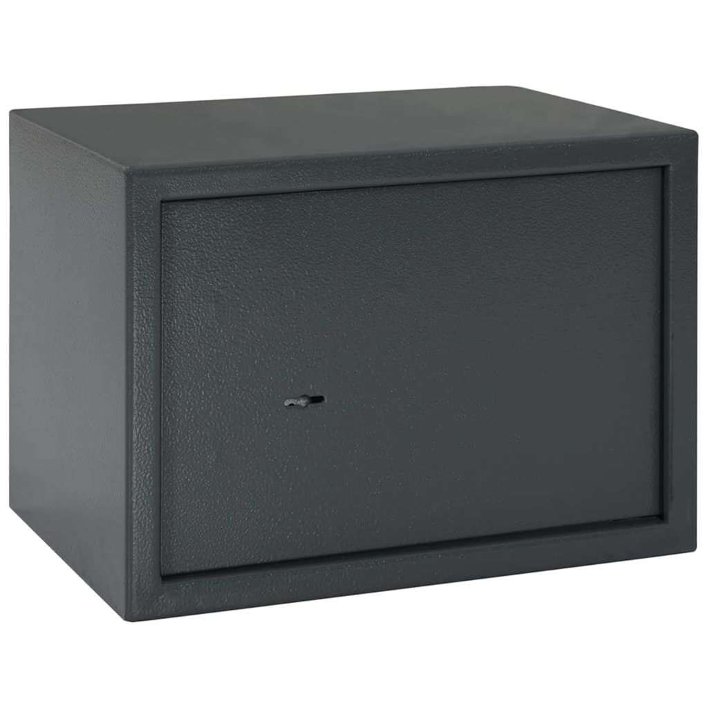 Safe Box mit Schloss Dunkelgrau 35 x 25 x 25 cm Stahl