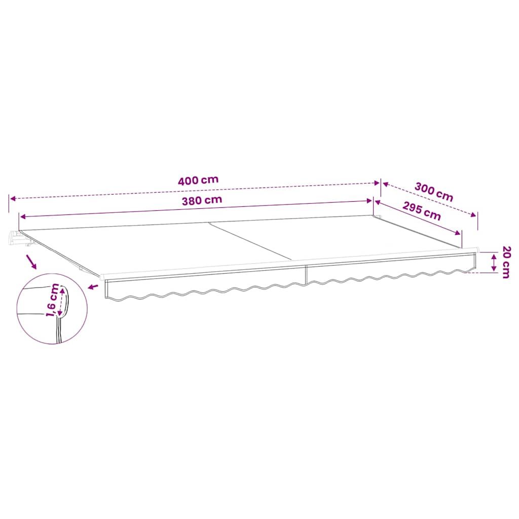 Ersatzstoff für Markise Creme 400x300 cm Polyester
