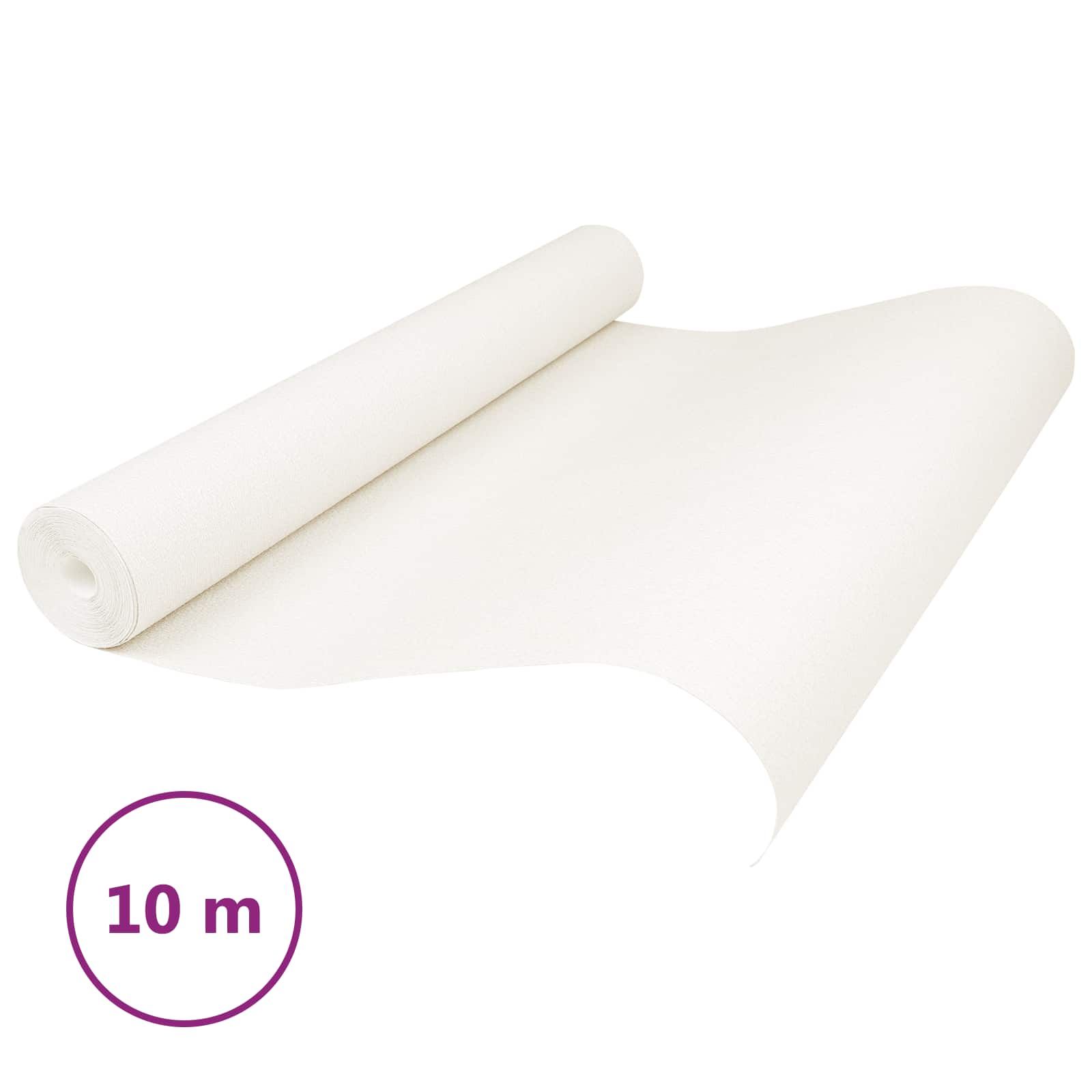 3D Solid Tapete Gestreift Cremeweiß 10 x 0,53 m Vliesstoff