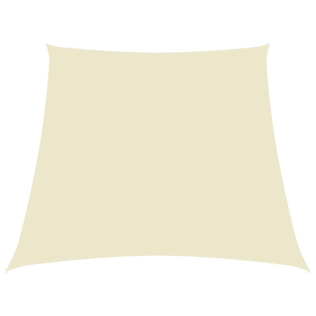 Sonnensegel Oxford-Gewebe Trapezförmig 2/4x3 m Cremeweiß