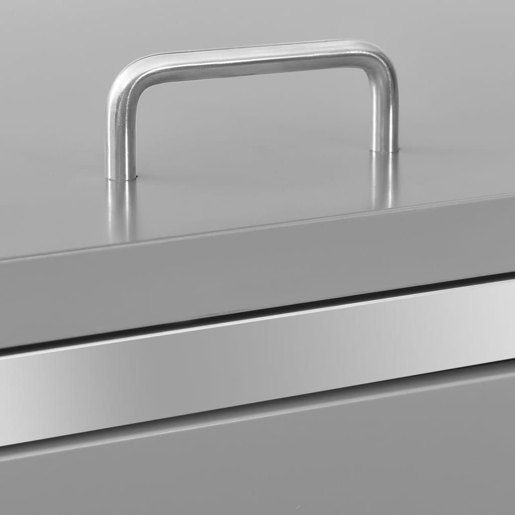 Mülltonnenbox für 3 Tonnen 207x77,5x115 cm Edelstahl