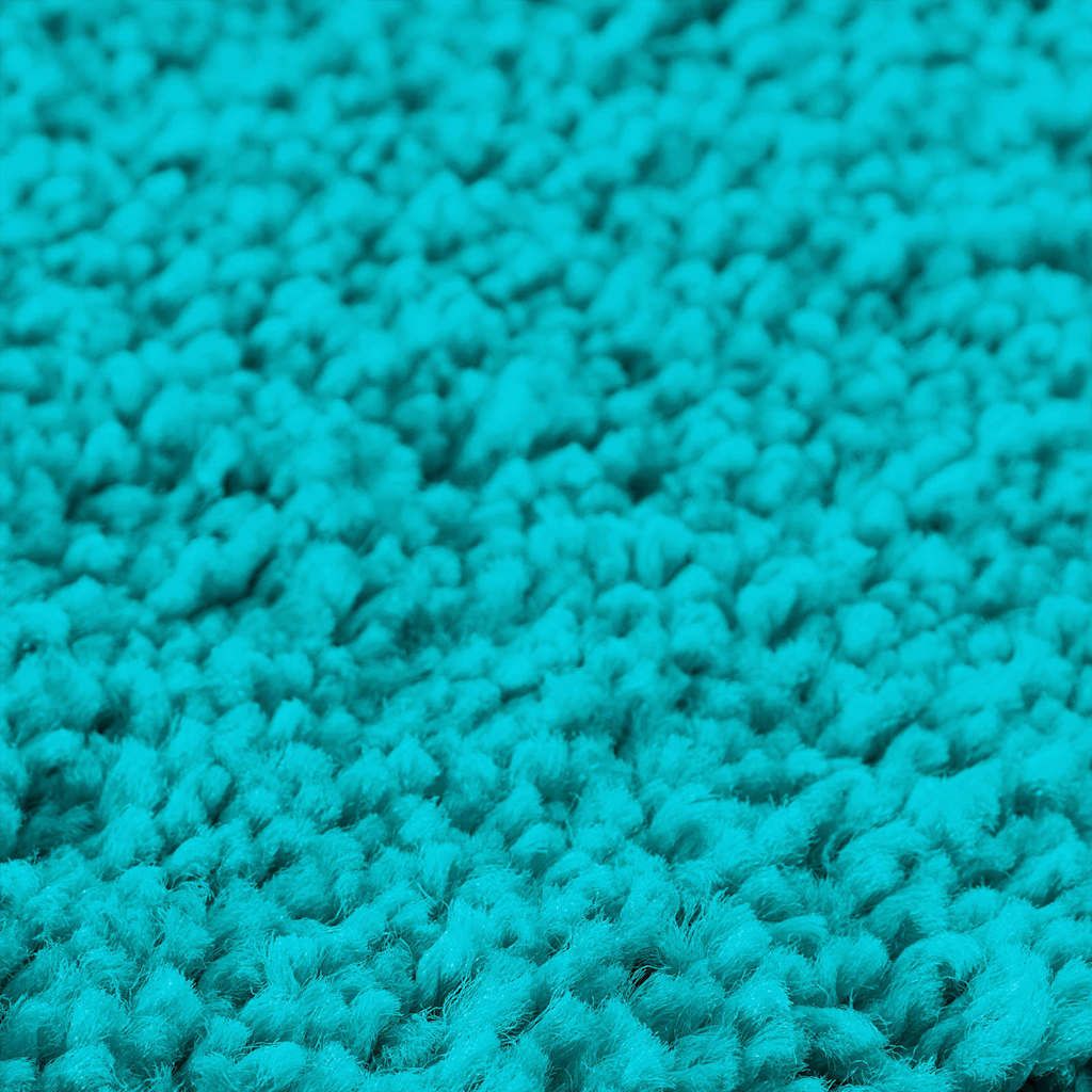 Rutschfeste Badematte mit Toilettenausschnitt Türkis 50 x 50 cm