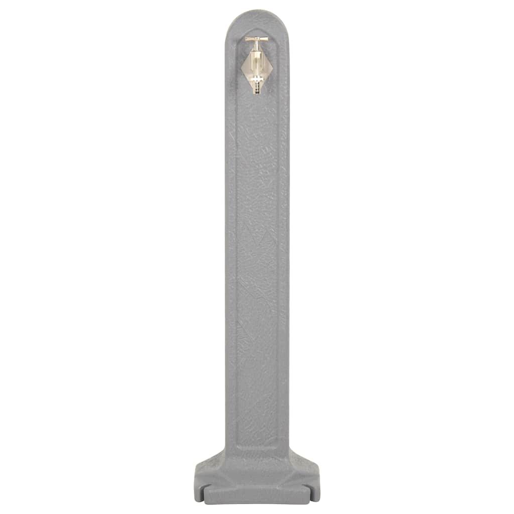 Wasserzapfsäule Hellgrau Steinoptik