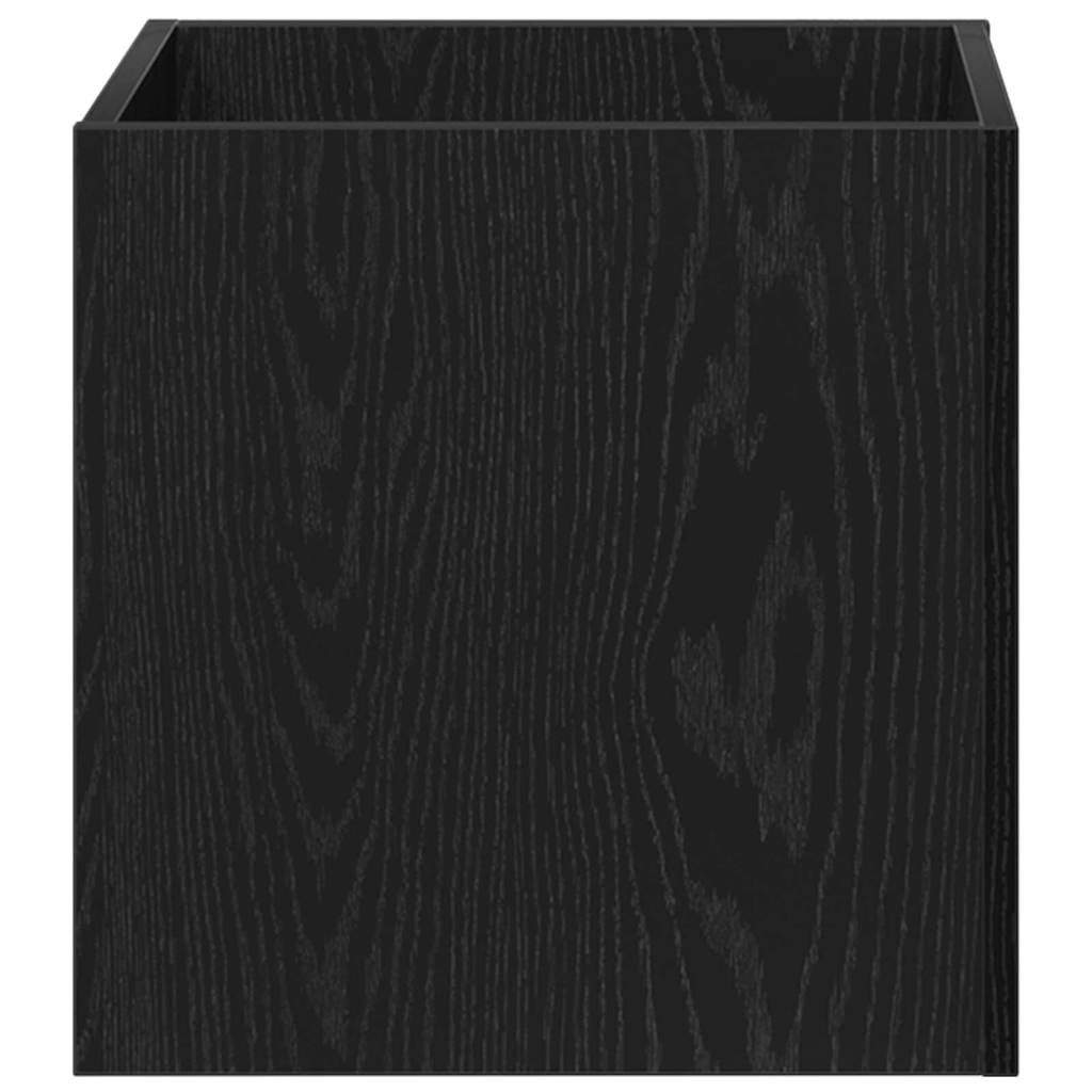Blumentopfschachtel Schwarz Eichen-Optik 40 x 40 x 40 cm