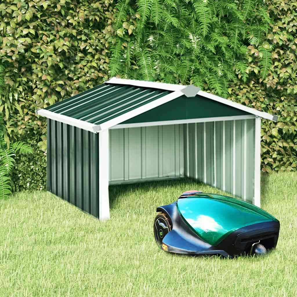 Rasenmäher Garage 92x97x63 cm Verzinkter Stahl Grün