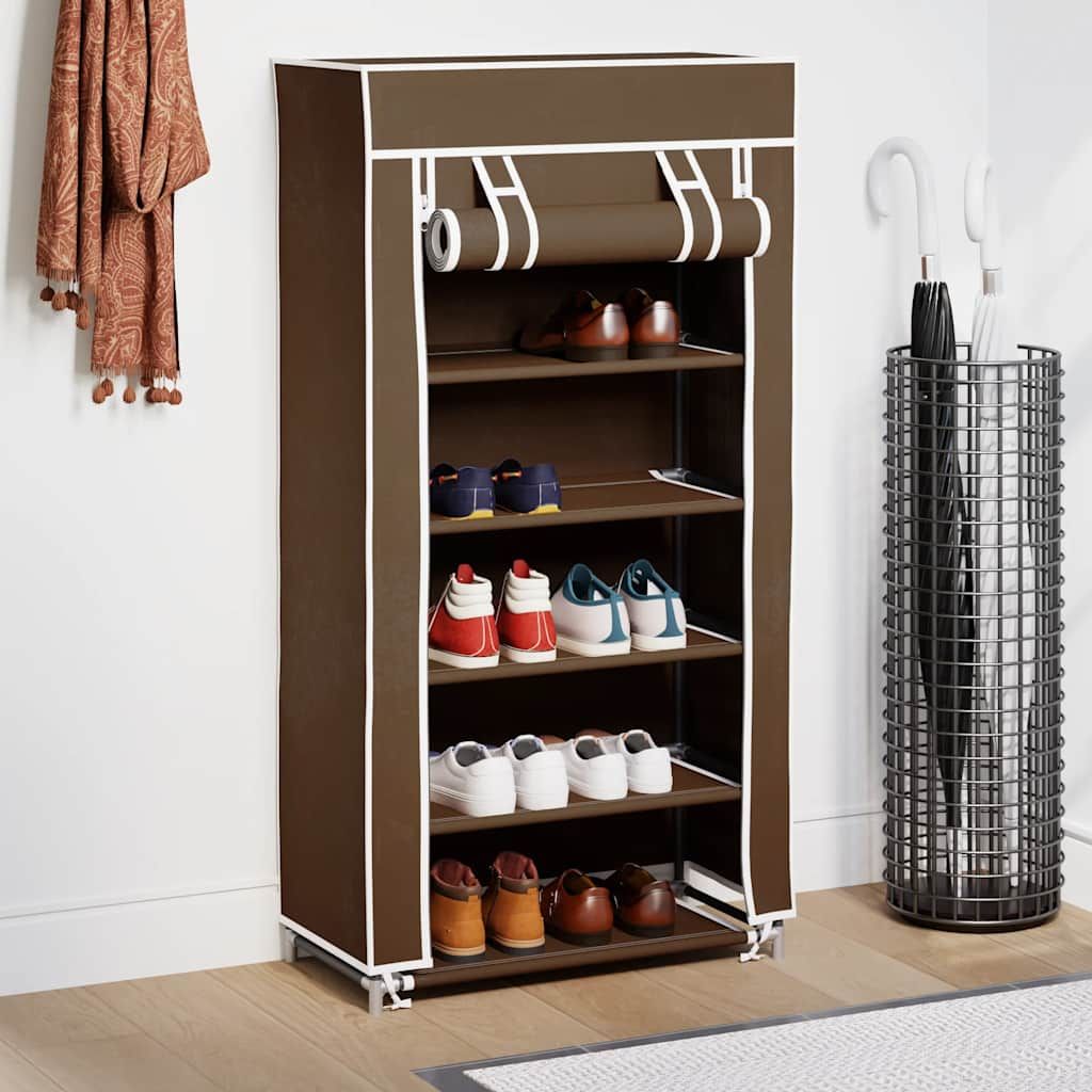Schuhschrank Schuhregal Schuhablage 5 Schicht 58 x 28 x 106 cm Braun
