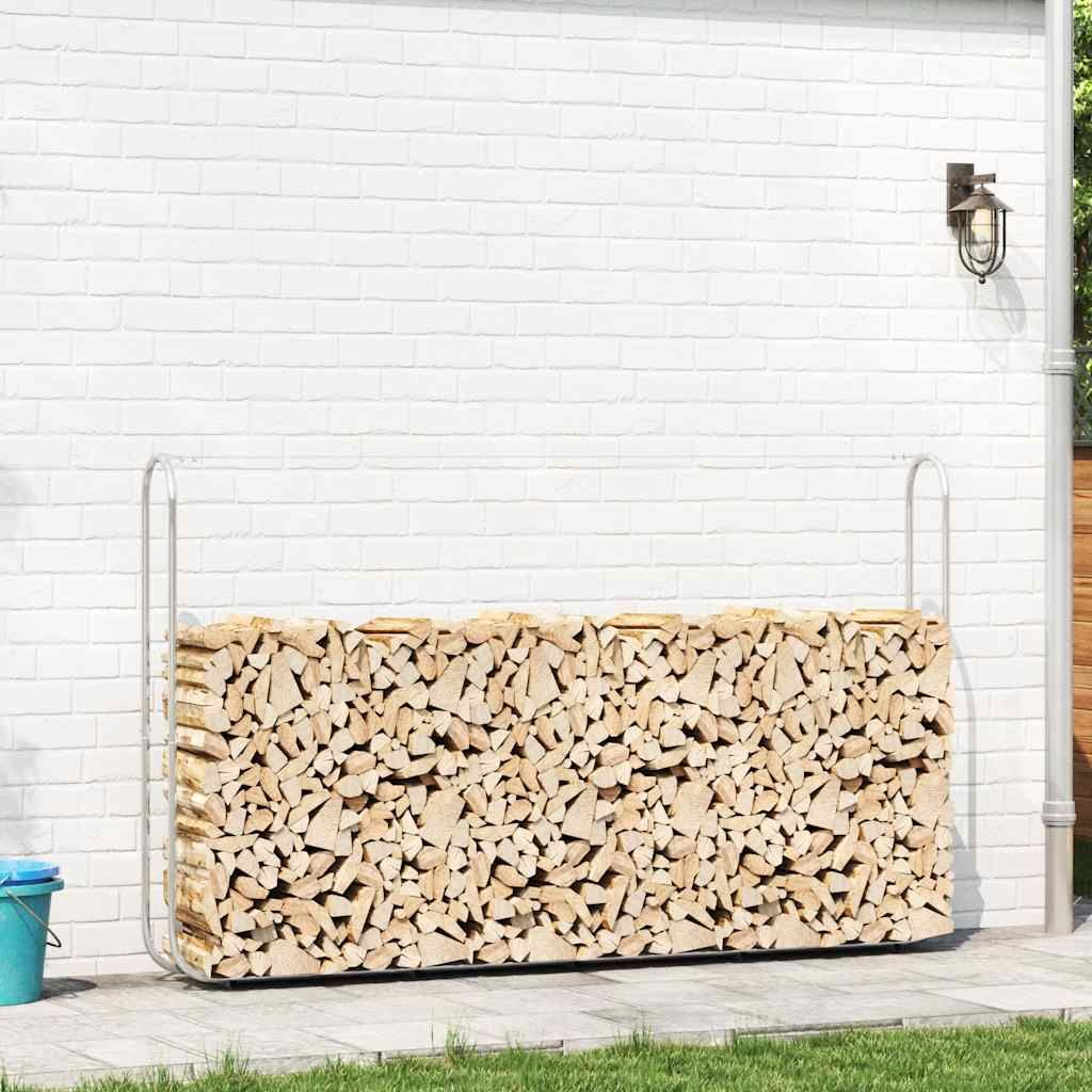 Kaminholzregal 250x25x150 cm Stahl verzinkt