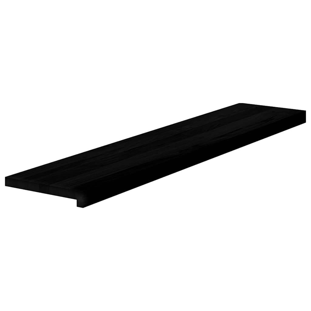 Treppenstufen 8 Stk. Braun-Schwarz 120x25x2 cm Massivholz Eiche
