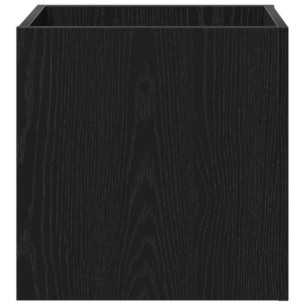 Blumentopfschachtel Schwarz Eichen-Optik 40 x 40 x 40 cm