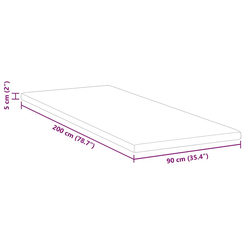 Kokosnuss Topper Weiß 90 x 200 cm Jacquard-Stoff