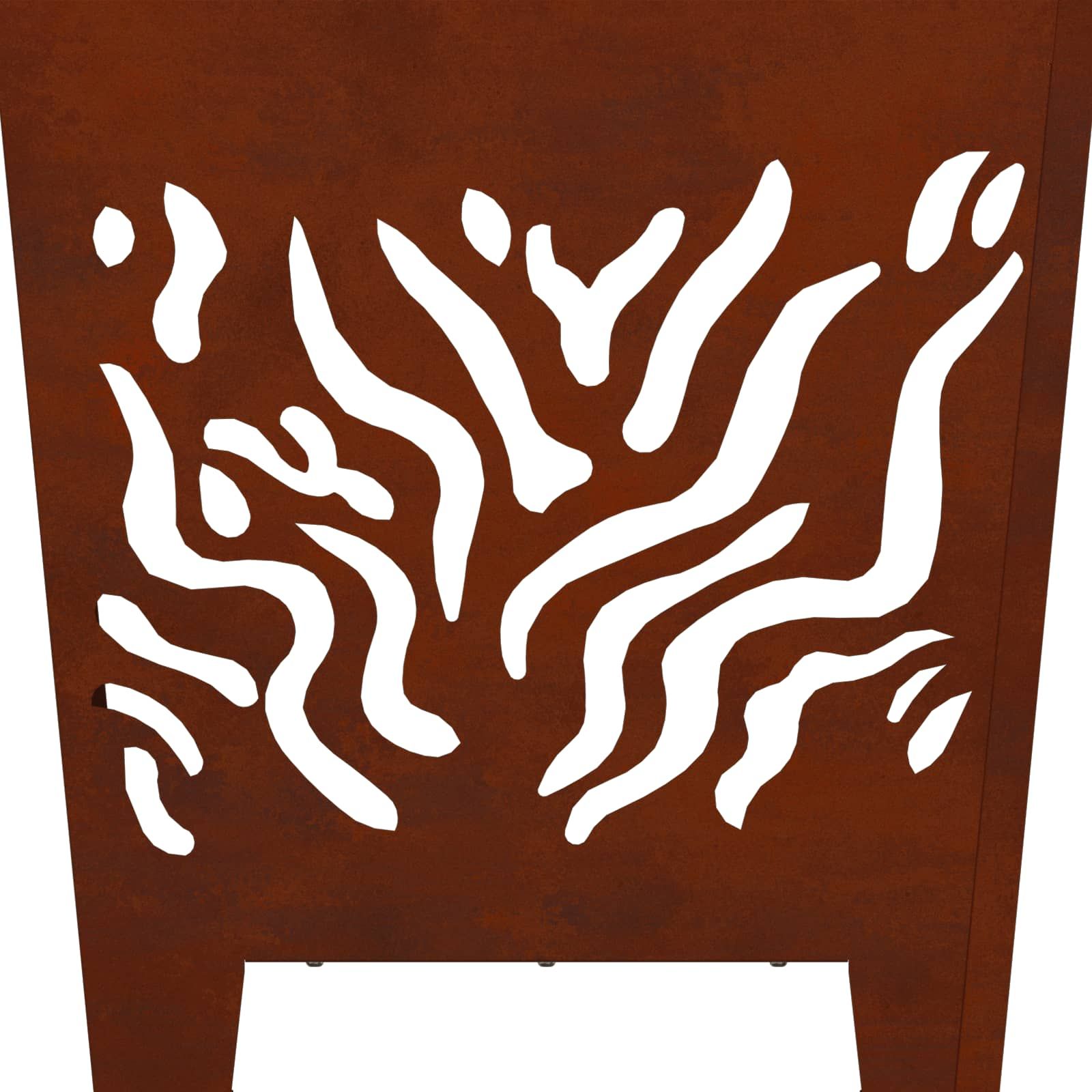 Feuerstelle Braun 40 x 40 x 40 cm Wetterfeststahl
