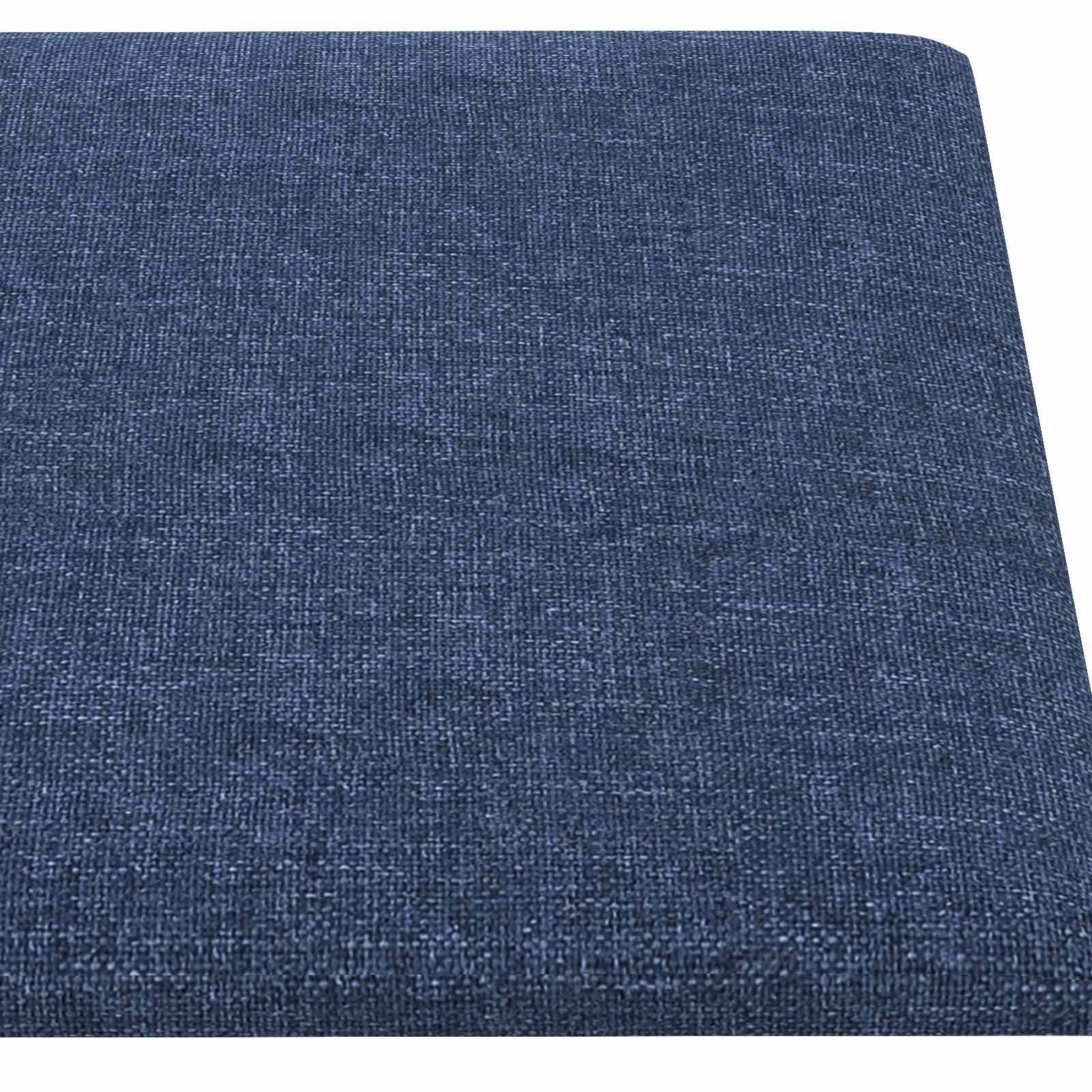 Wandkopfteilen 12 pcs Blau 30 x 15 cm Stoff