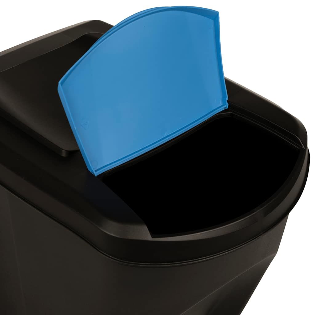 Stapelbare Mülleimer 3 Stk. Anthrazit 75 L