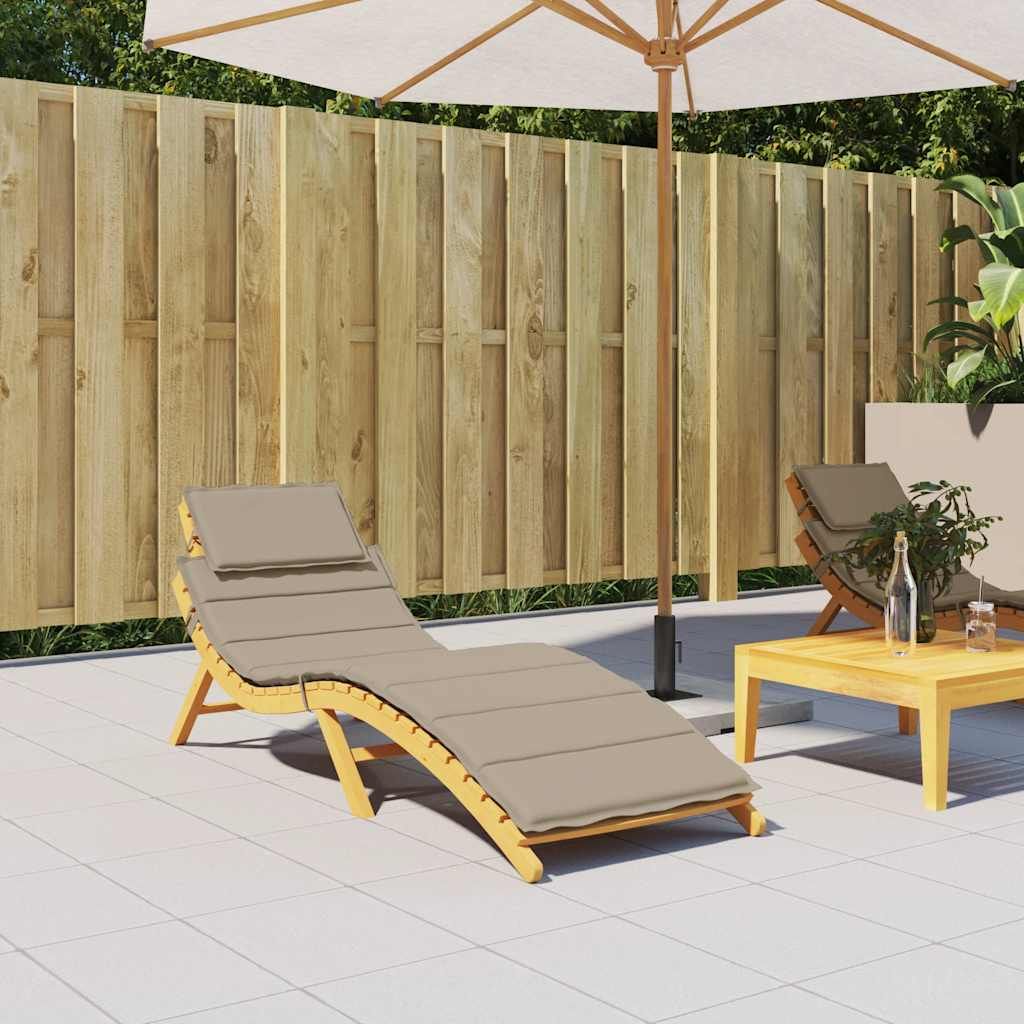 Sonnenliegen-Auflage Taupe 186x58x4 cm Oxford-Gewebe
