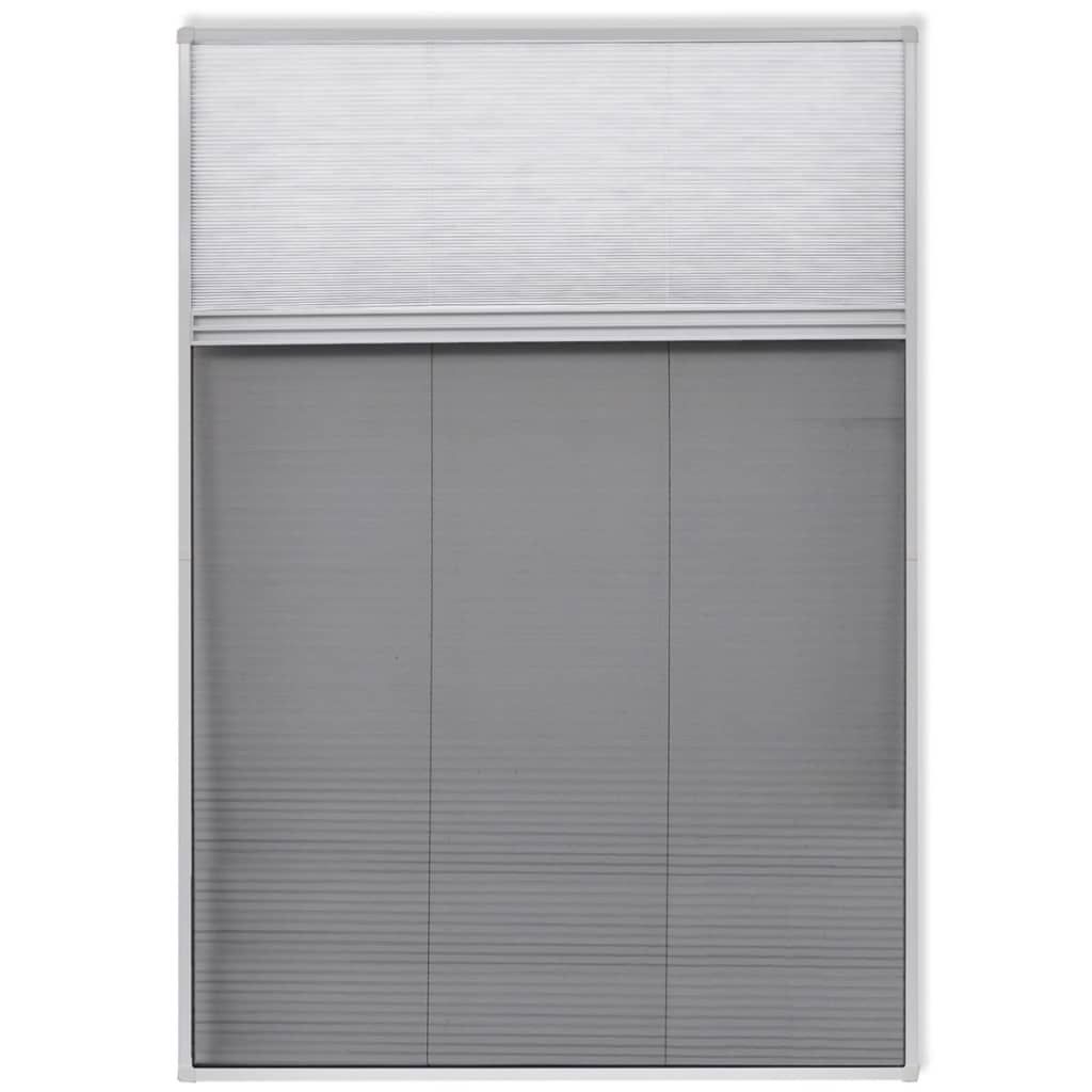 Plisse Insektenschutzfenster mit Jalousie Aluminium 160×80 cm