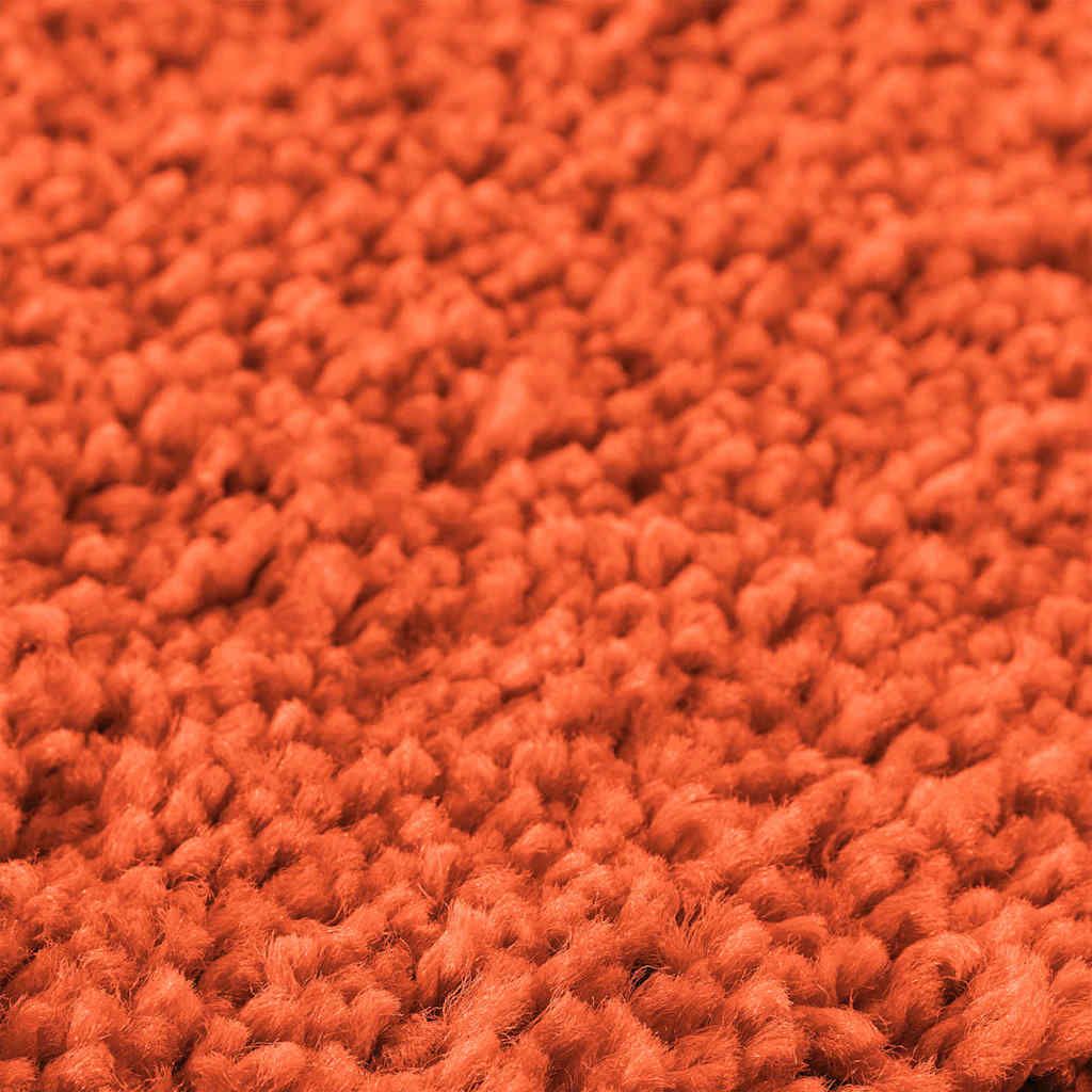 Rutschfeste Badematte mit Toilettenausschnitt Orange 50 x 50 cm