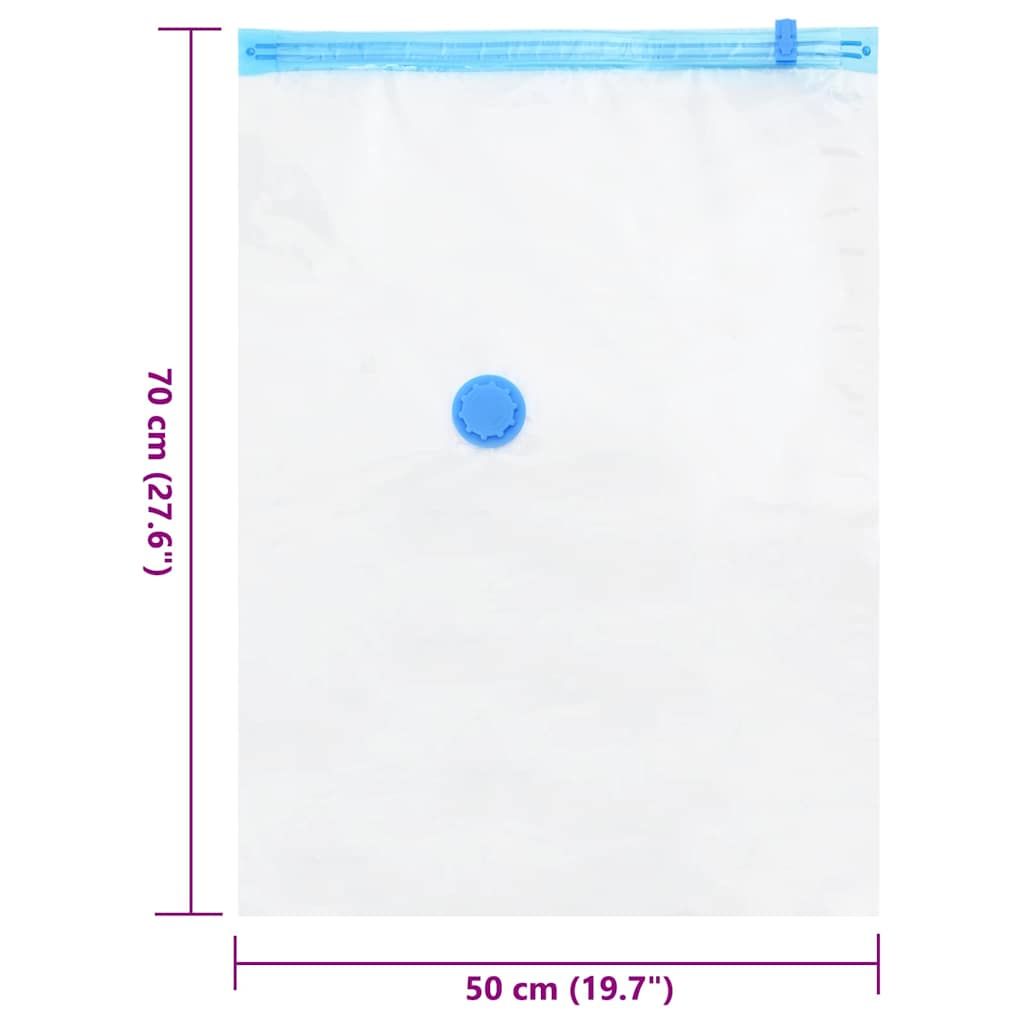 Aufbewahrungstaschen 10 pcs Transparent und Blau 70 x 50 cm