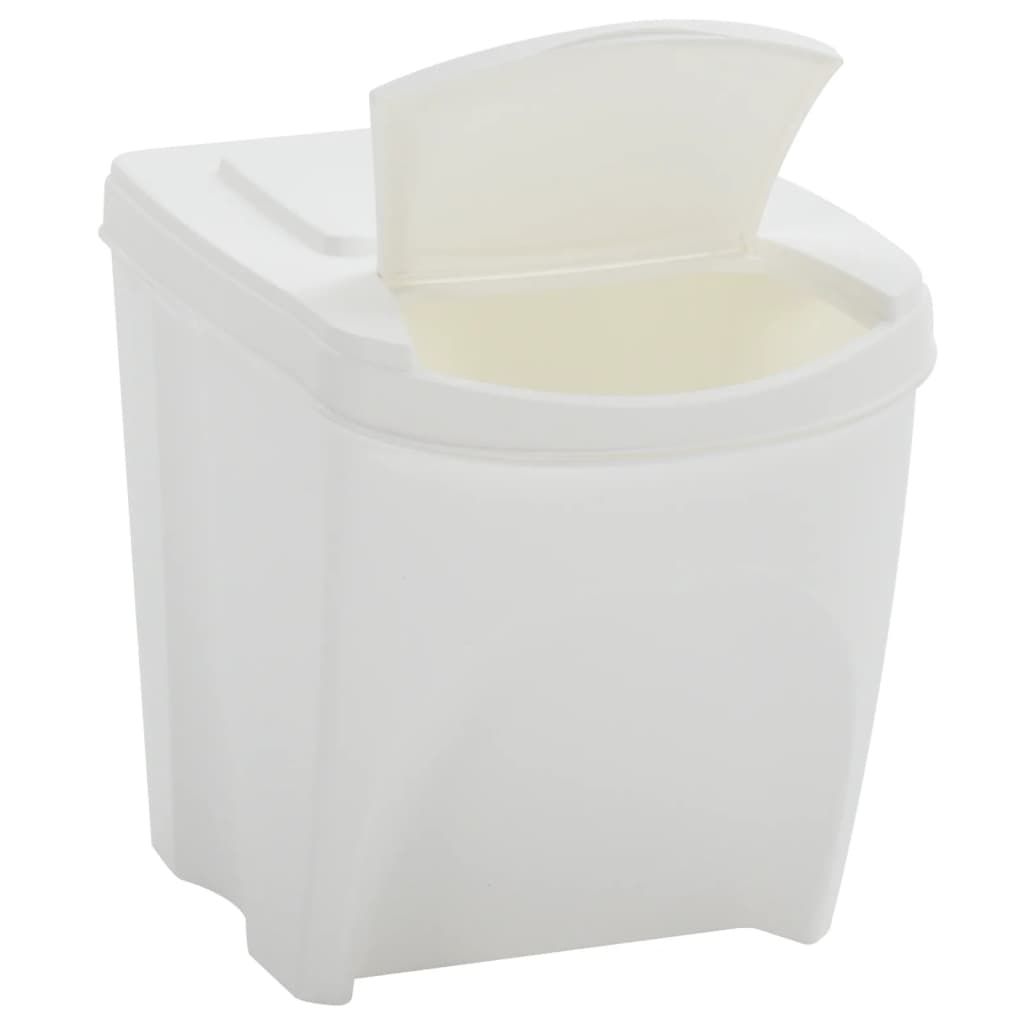 Stapelbare Mülleimer 4 Stk. Weiß 100 L Polypropylen