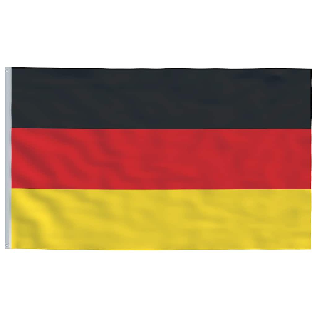 Flagge Deutschlands mit Mast 5,5 m Aluminium