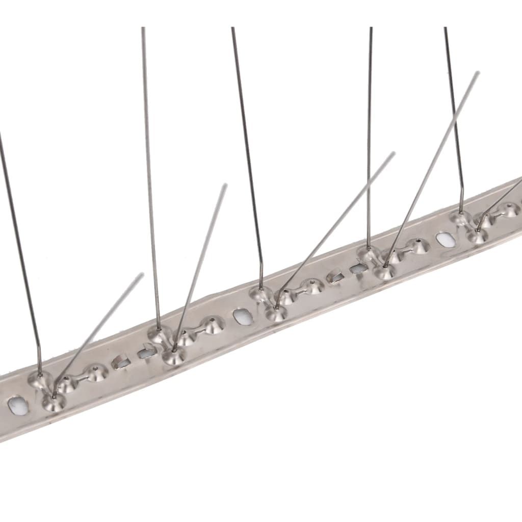 20-tlg. Taubenabwehr Spikes-Set Edelstahl 10 m 4-reihig