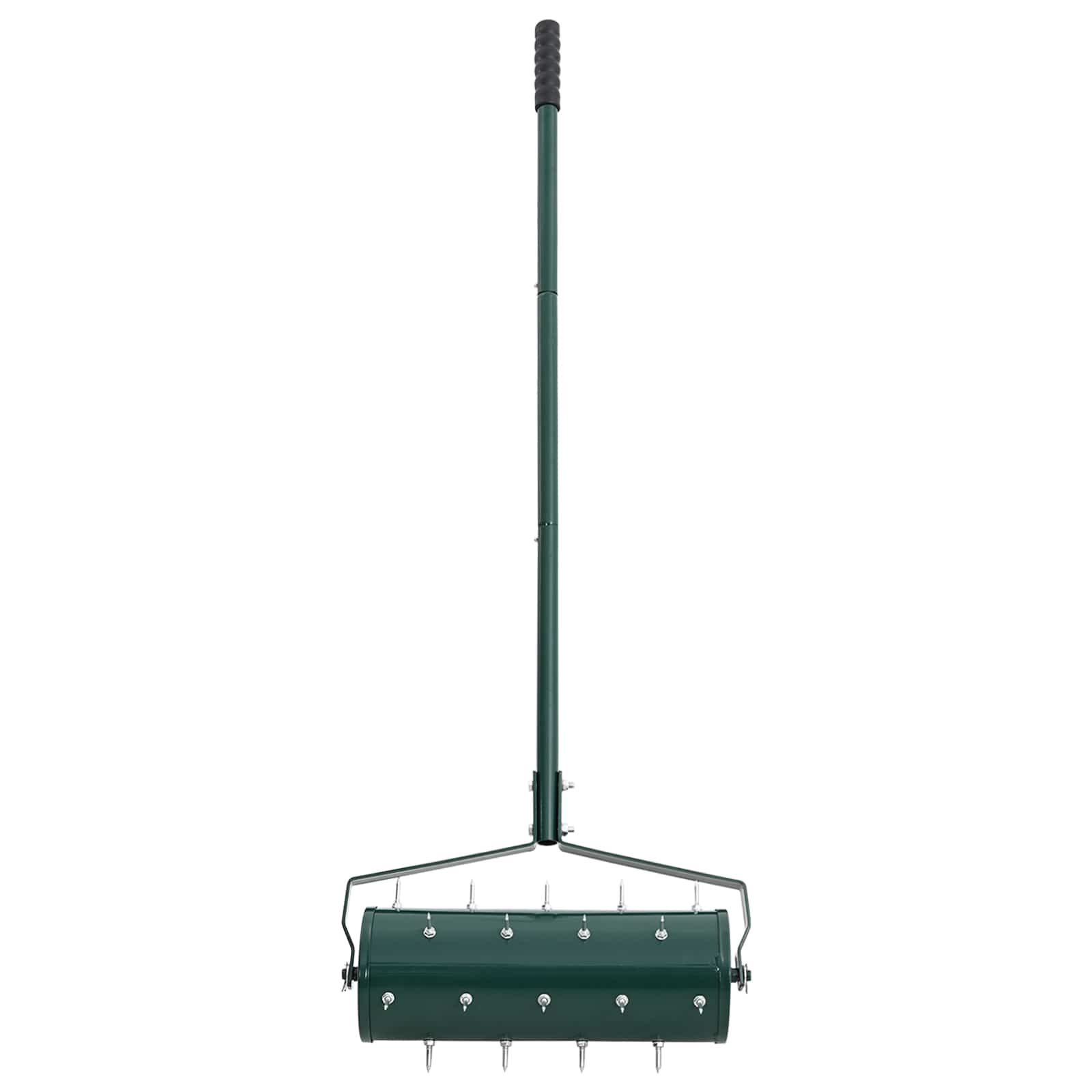 Rasenroller mit Luftungszangen Grün 128 x 38 cm Stahl