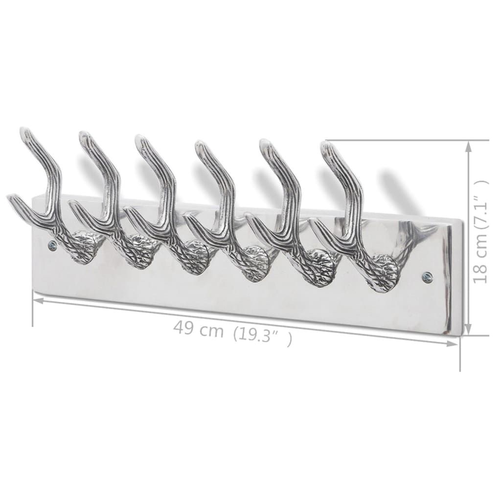 Garderobenleisten 4 Stk. Silbern Aluminium
