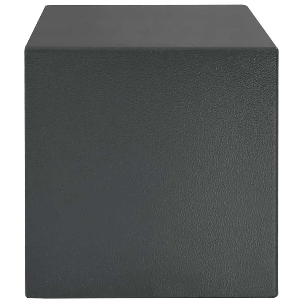 Digitaler Safe mit Schloss Dunkelgrau 35 x 25 x 25 cm Stahl