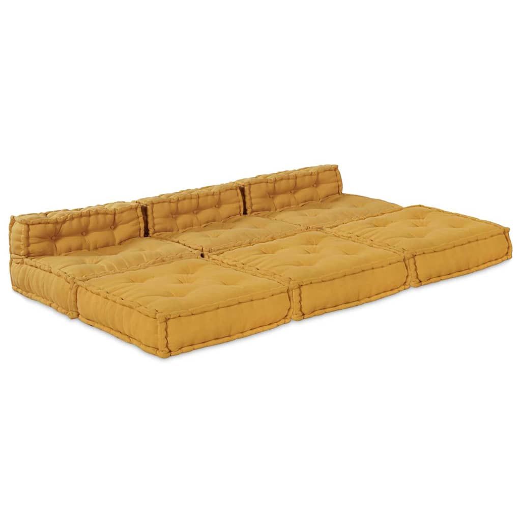 Modulare Sofagarnitur 4 pcs Gelb Stoff