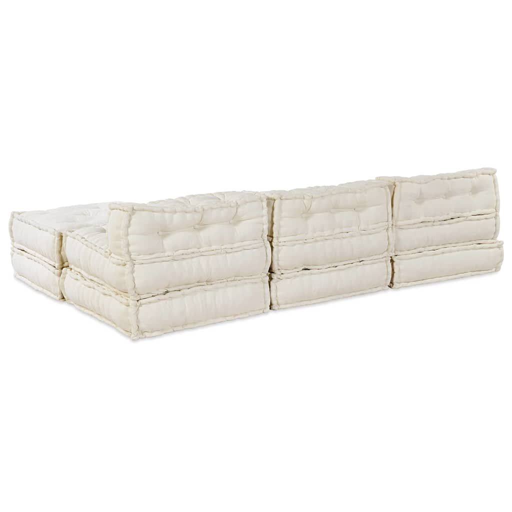 Modulare Sofagarnitur 4 pcs Creme Stoff