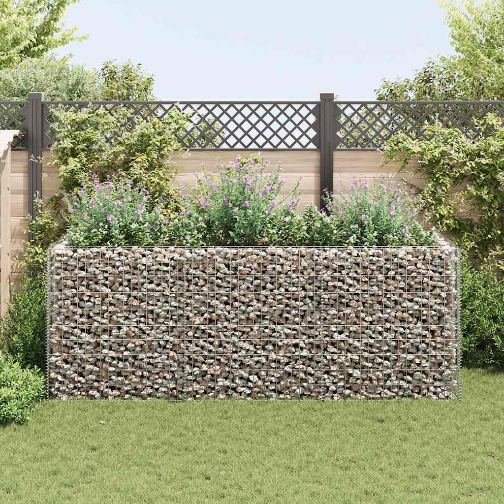 Gabionen-Hochbeet Stahl 270×90×100 cm