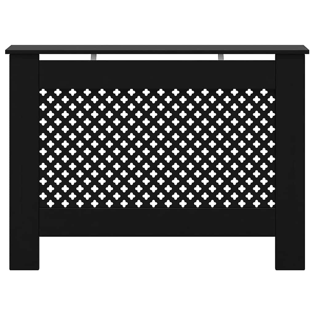 Heizkörperverkleidung Schwarz 112x19x81,5 cm MDF