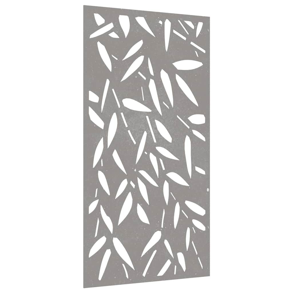 Garten-Wanddeko 105x55 cm Cortenstahl Bambusblatt-Design