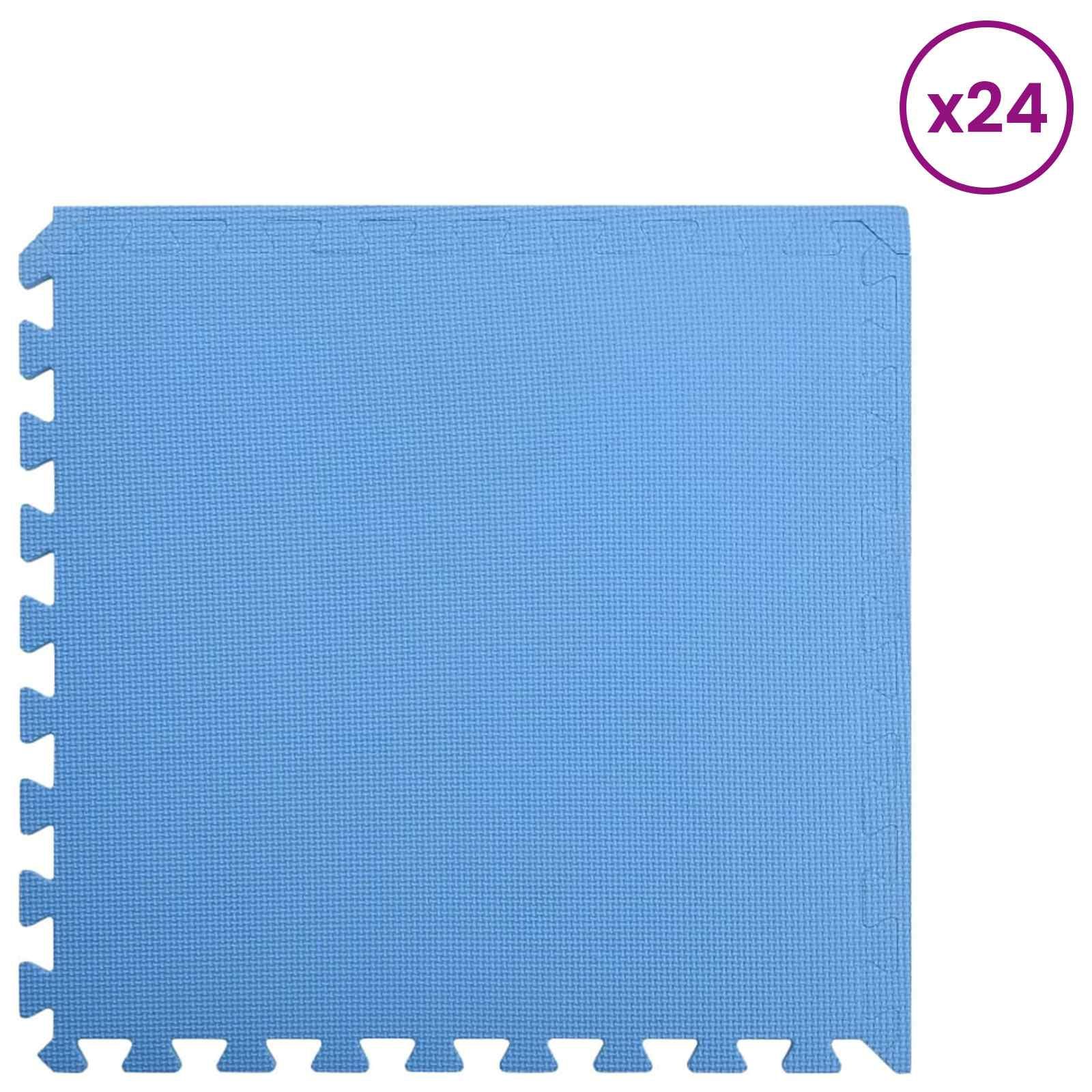 Pool Bodenschutzmatte 24 stk. Blau 8,64 ㎡ EVA-Schaum