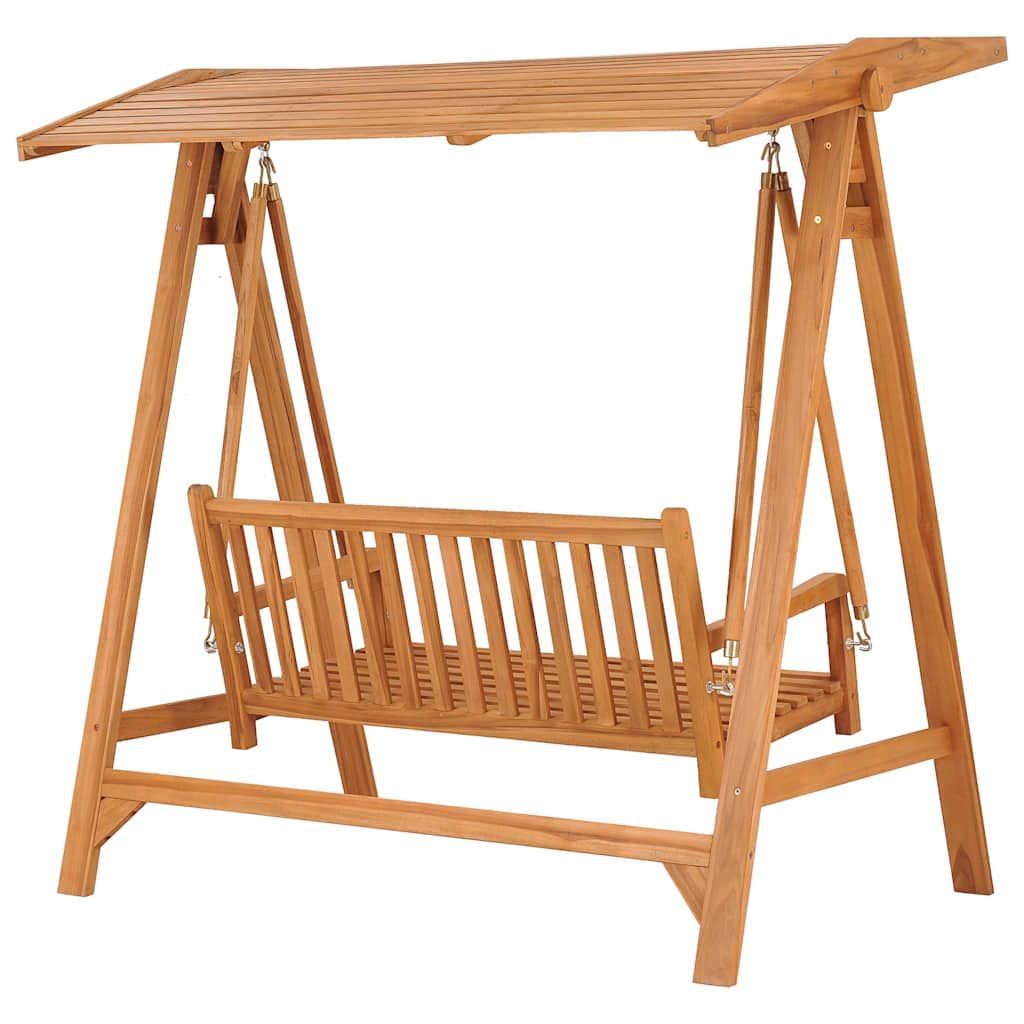 Hollywoodschaukel 174 cm Massivholz Teak