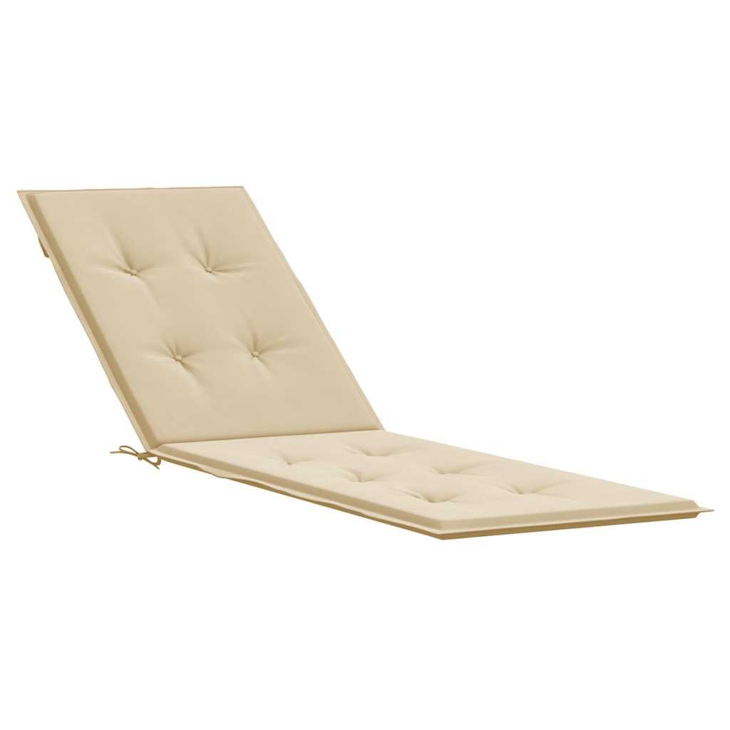 Liegestuhl-Auflage Beige (75+105)x50x4 cm