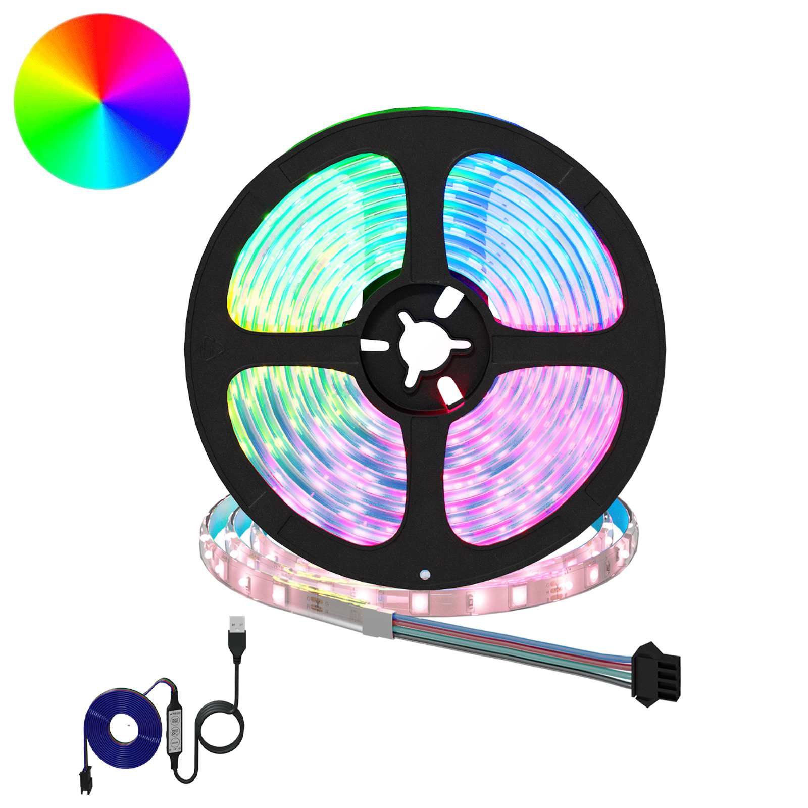 LED-Streifen 2 stk. Schwarz und Transparent