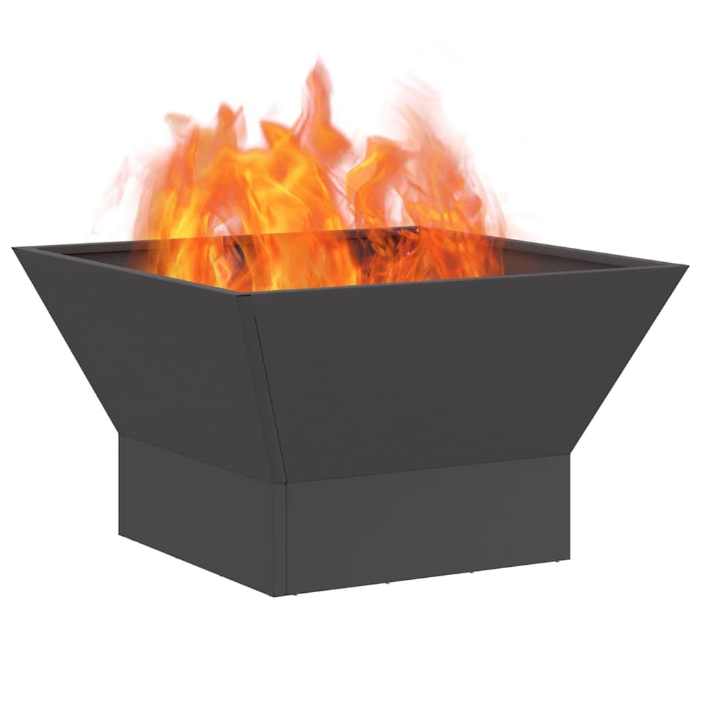 Feuerstelle Schwarz 60 x 60 x 35 cm Stahl
