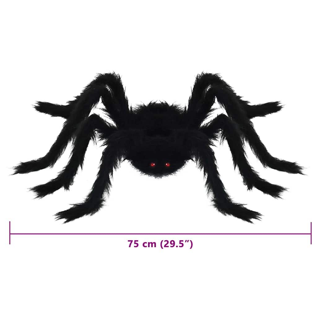 Halloween Spinnen Dekoration 6 pcs Schwarz 75 cm