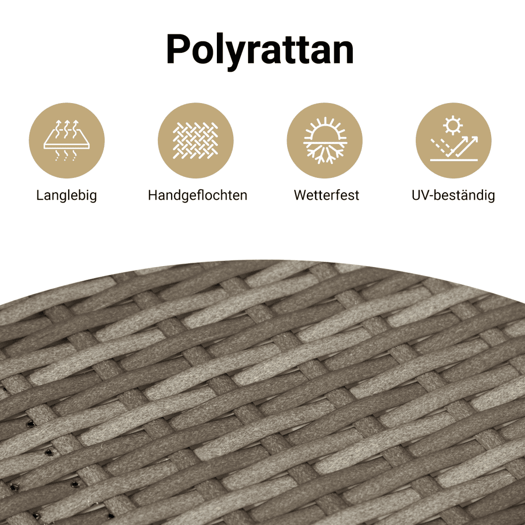 Outdoor-Rgale 2 Stk. Grau Poly Rattan