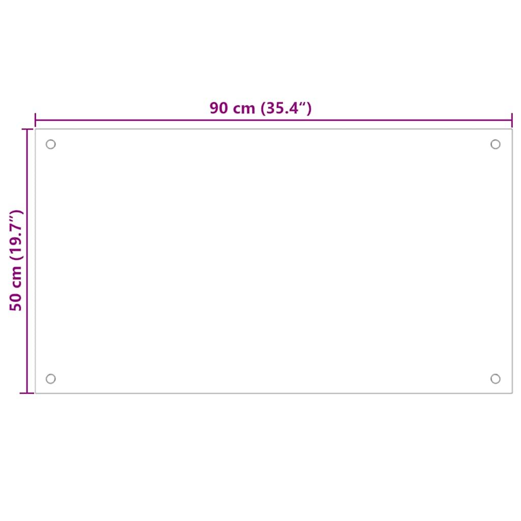 Küchenrückwand Transparent 90×50 cm Hartglas