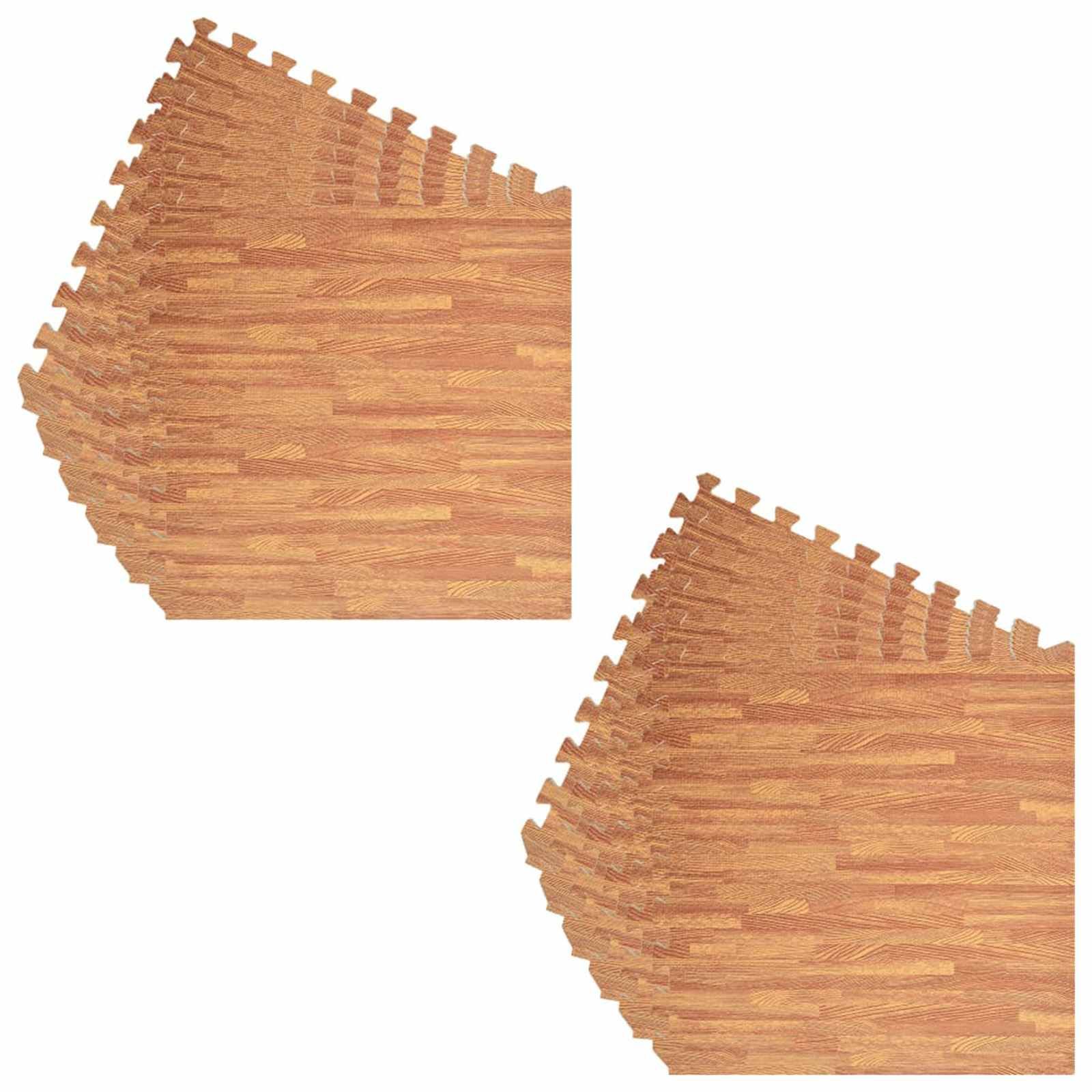 Pool Bodenschutzmatte 12 stk. Holz 4,32 ㎡ EVA-Schaum