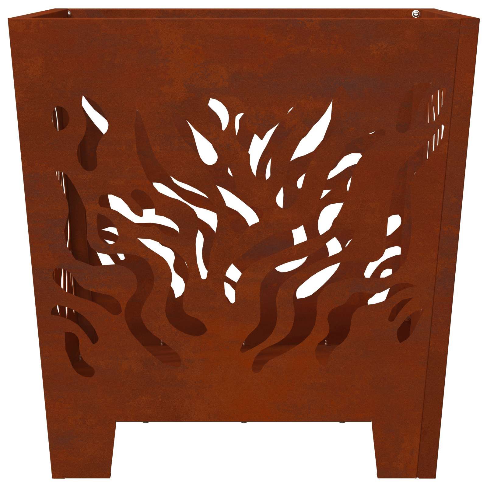 Feuerstelle Braun 40 x 40 x 40 cm Wetterfeststahl