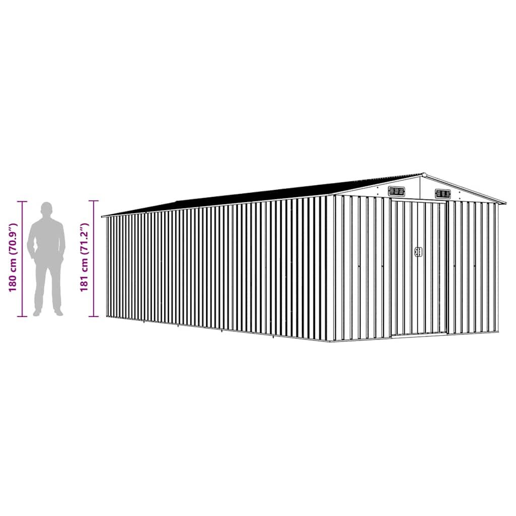 Gerätehaus 257x580x181 cm Metall Grün