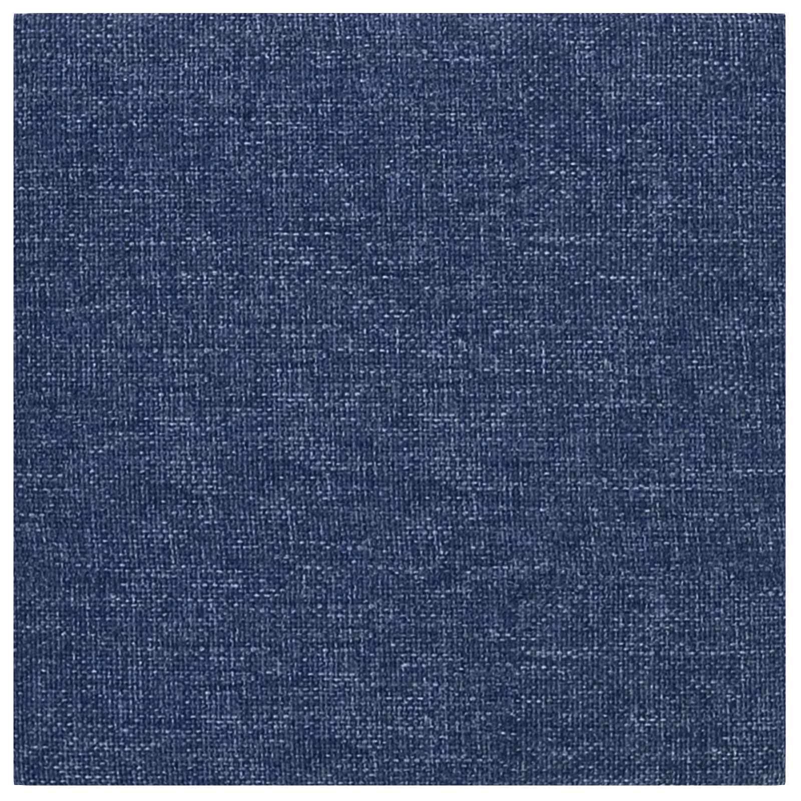 Wandkopfteilen 12 pcs Blau 30 x 30 cm Stoff