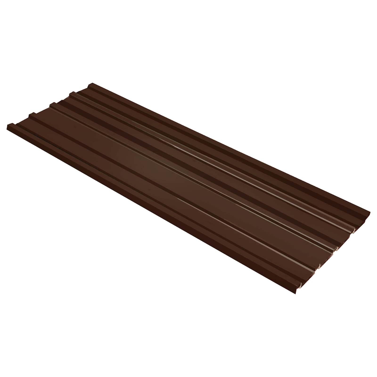 Dachpaneel 12 stk. Braun 129 x 45 cm Verzinkter Stahl