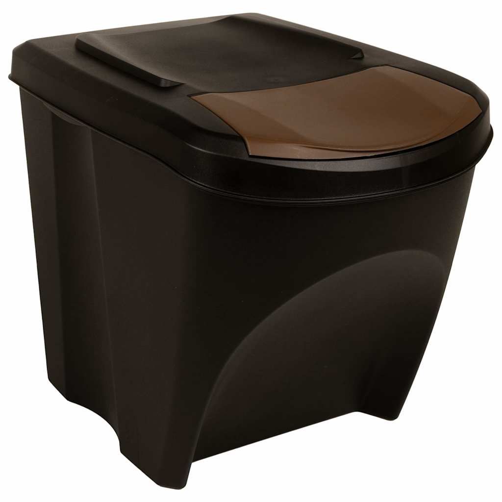 Stapelbare Mülleimer 4 Stk. Anthrazit 100 L